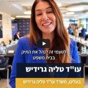 ראיון מקצועי עם עו״ד טליה גרידיש